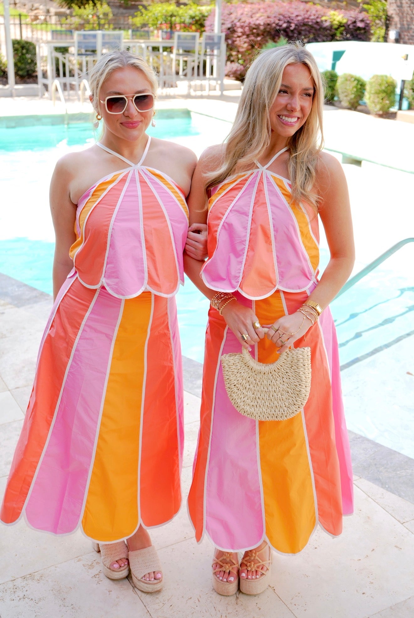 Citrus Sunset Skirt Set