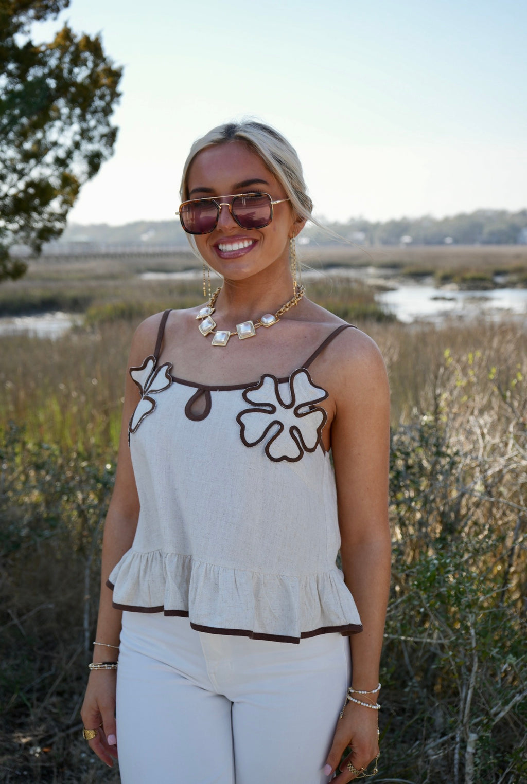 Cocoa Bloom Top