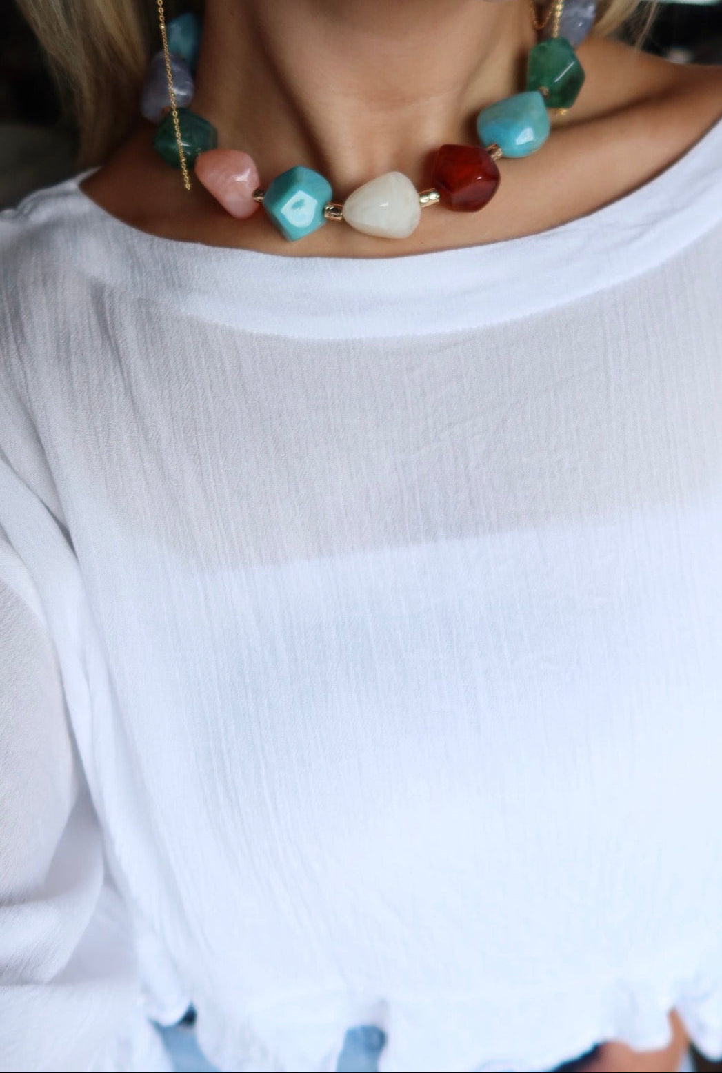 Multicolor Stone Necklace