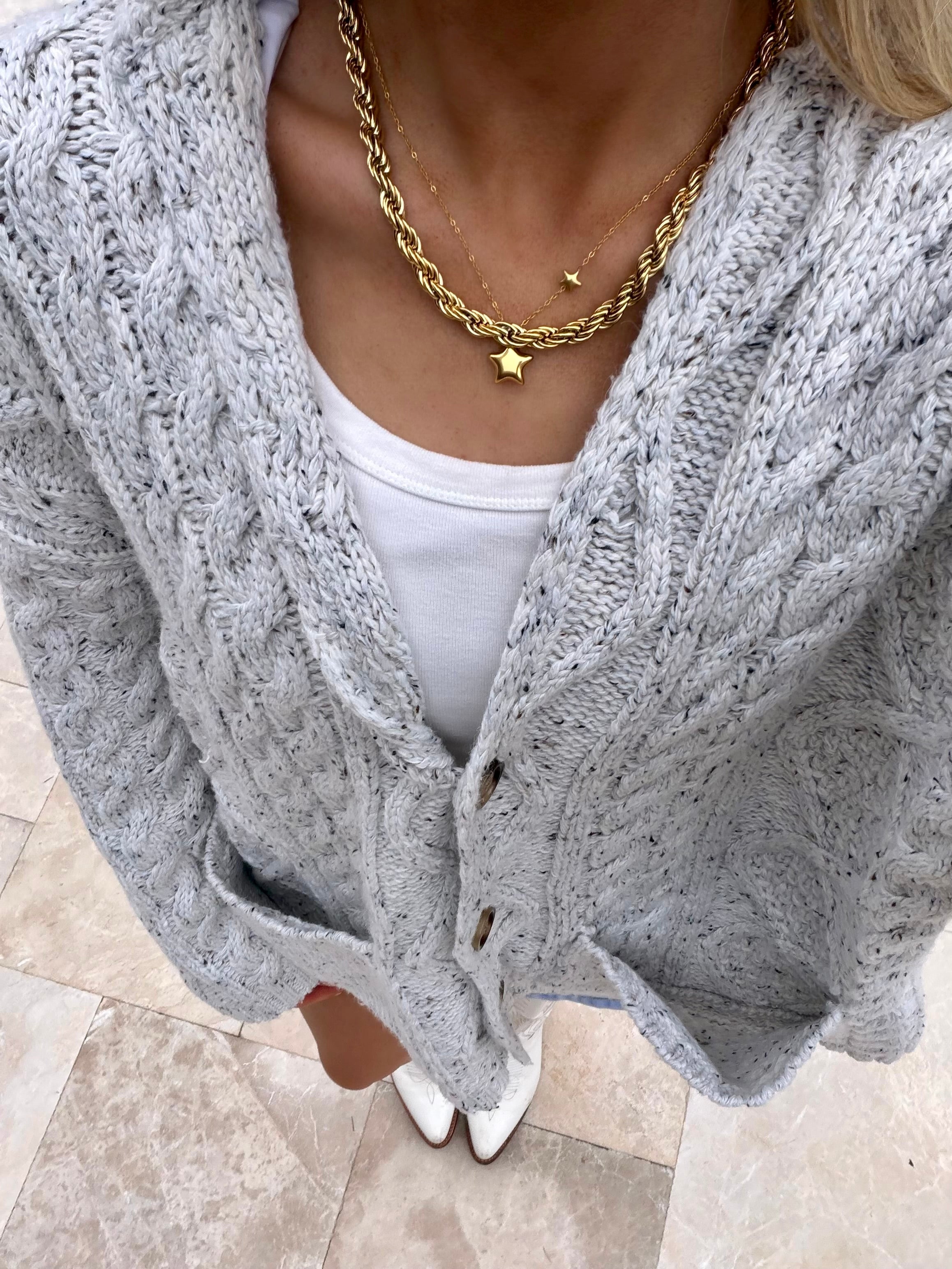 Gold Rope Chain Necklace