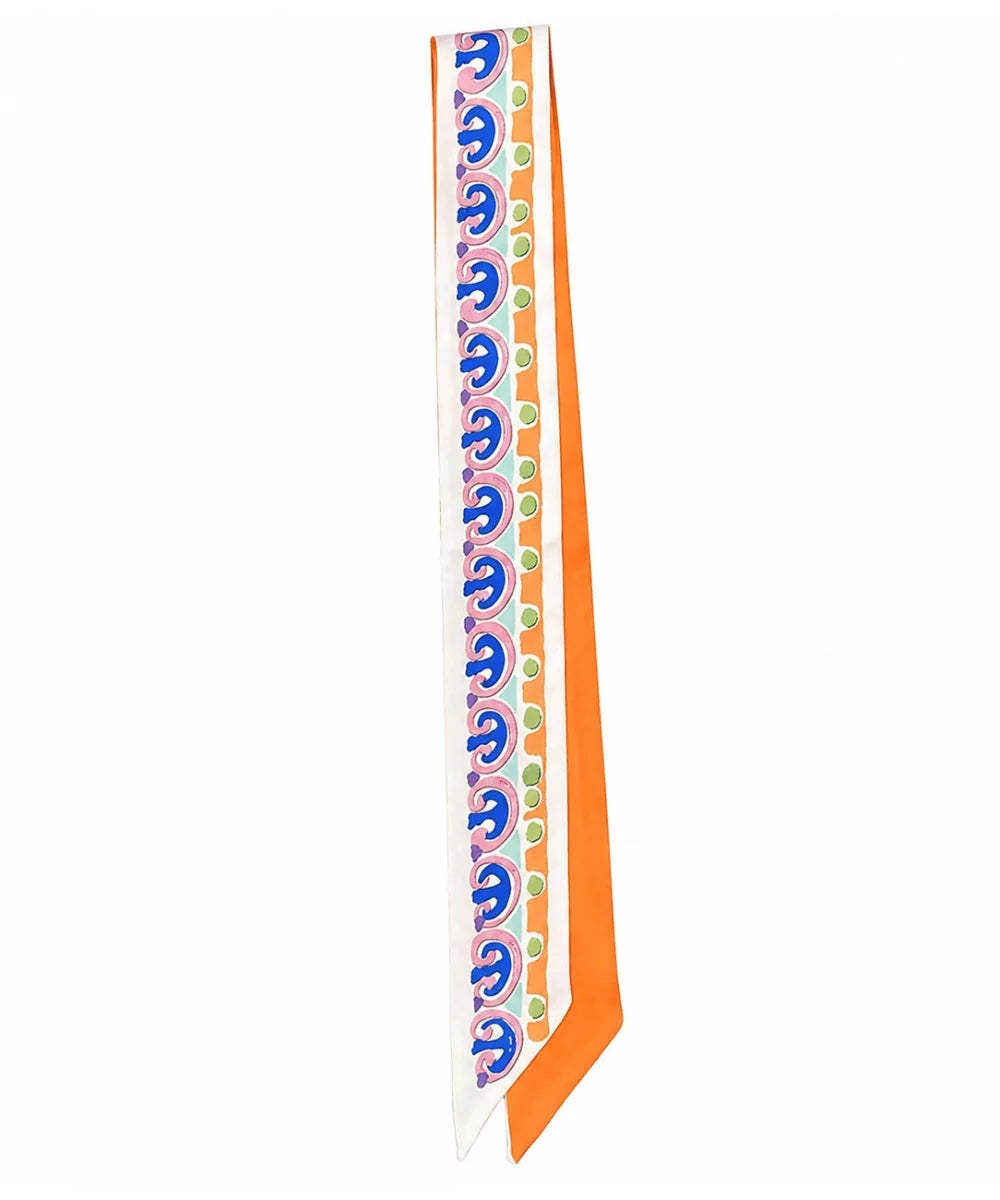 Orange/Geometric Scarf