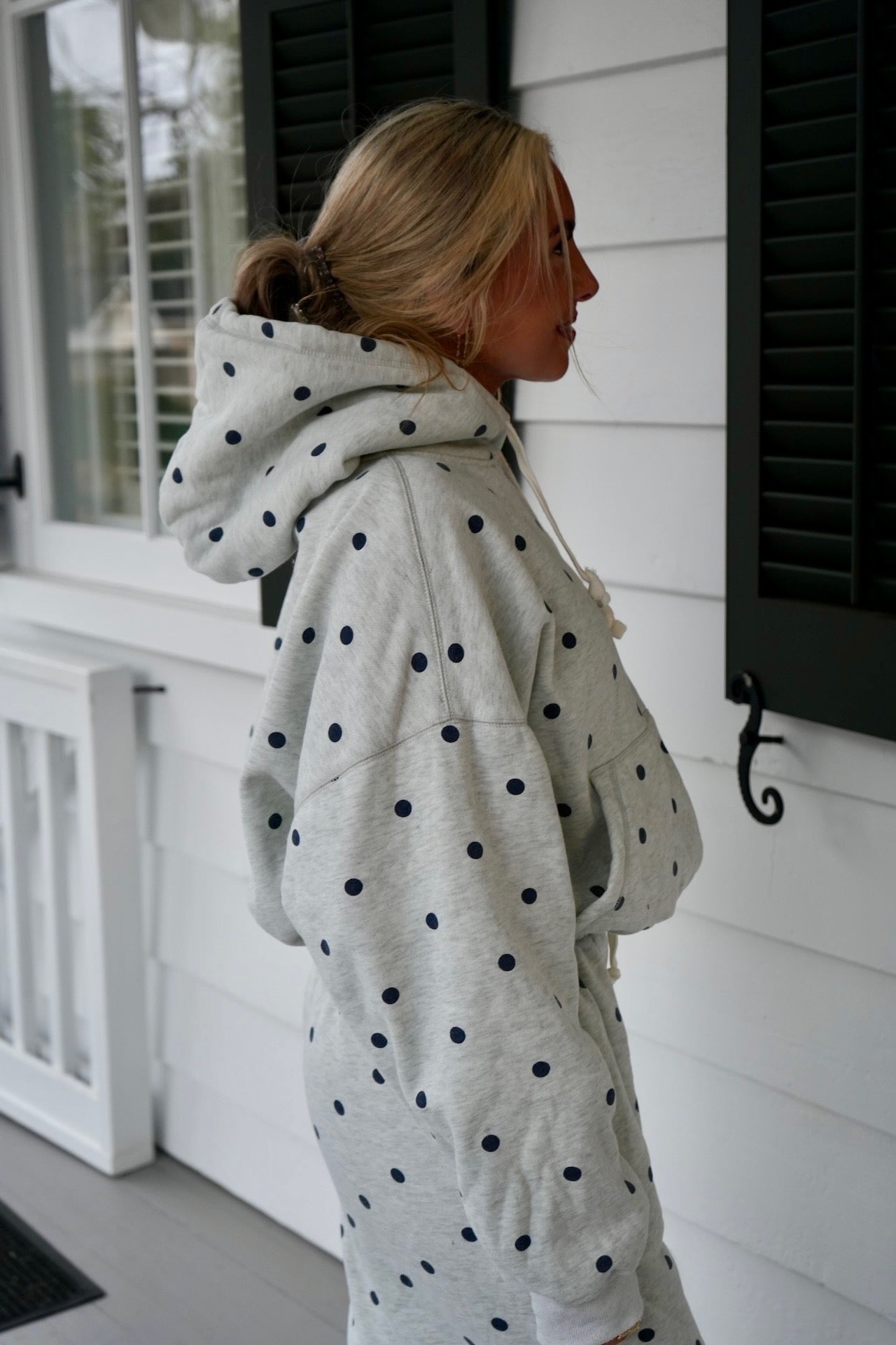 Polka Dot Set - Navy/Gray