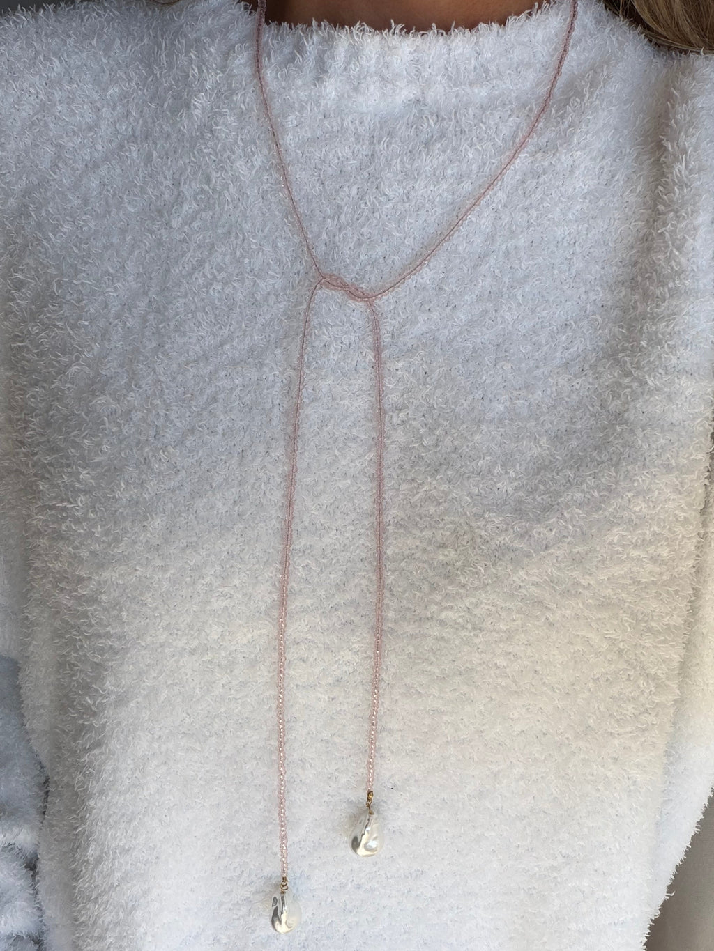 Chelsea Wrap Necklace (Light Pink)