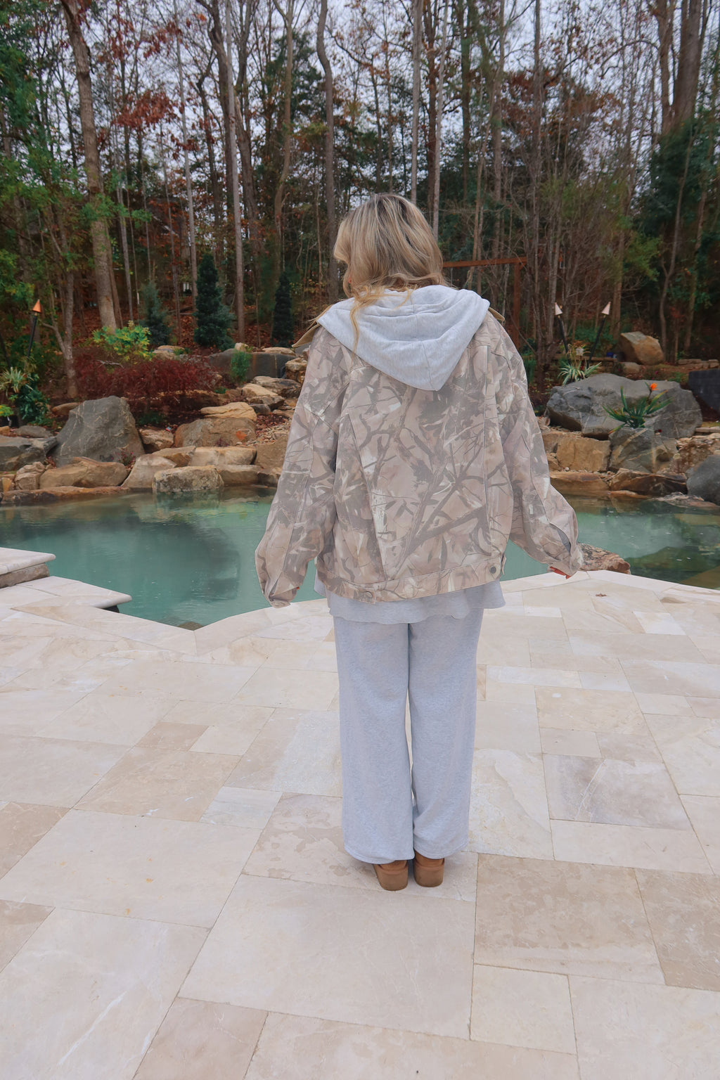 Woodlands Camo Oversized Trucker Jacket