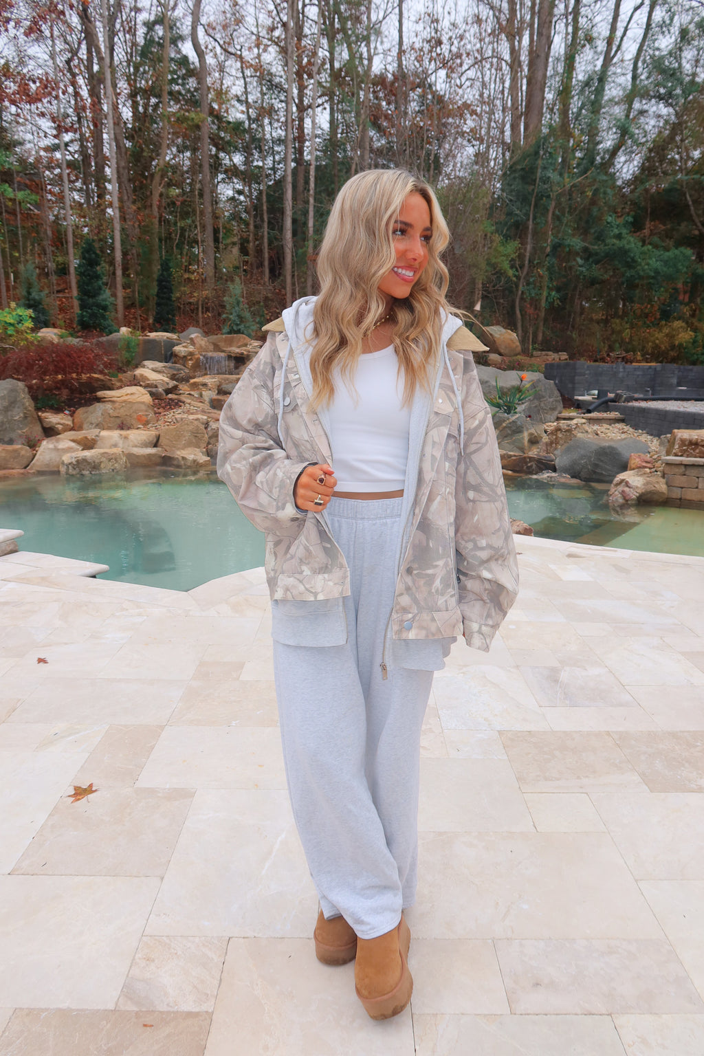 Woodlands Camo Oversized Trucker Jacket