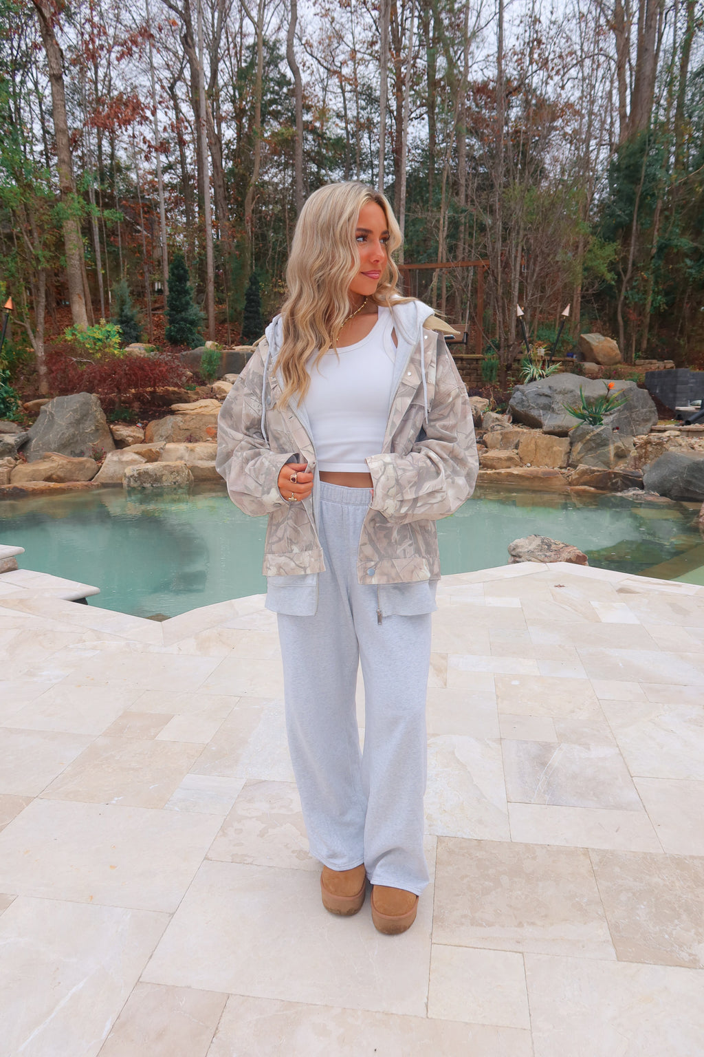 Woodlands Camo Oversized Trucker Jacket