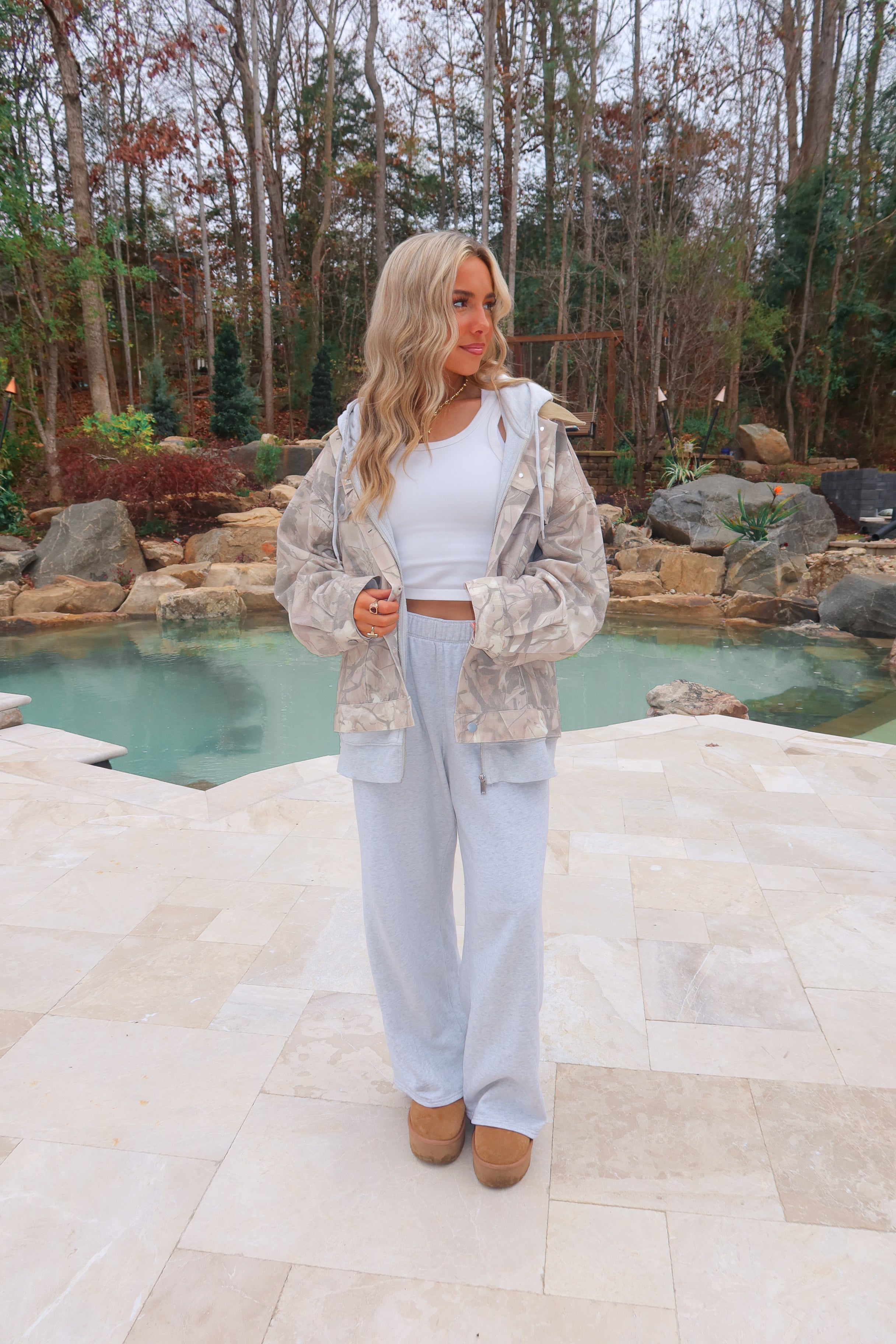 Woodlands Camo Oversized Trucker Jacket