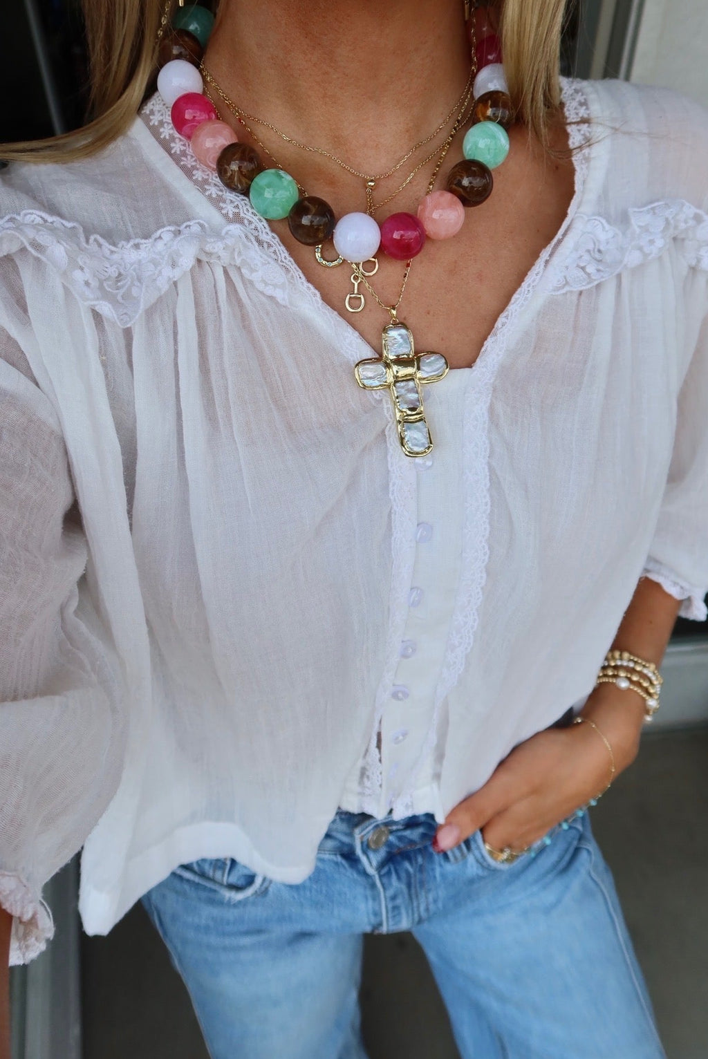 Multicolor Marble Necklace