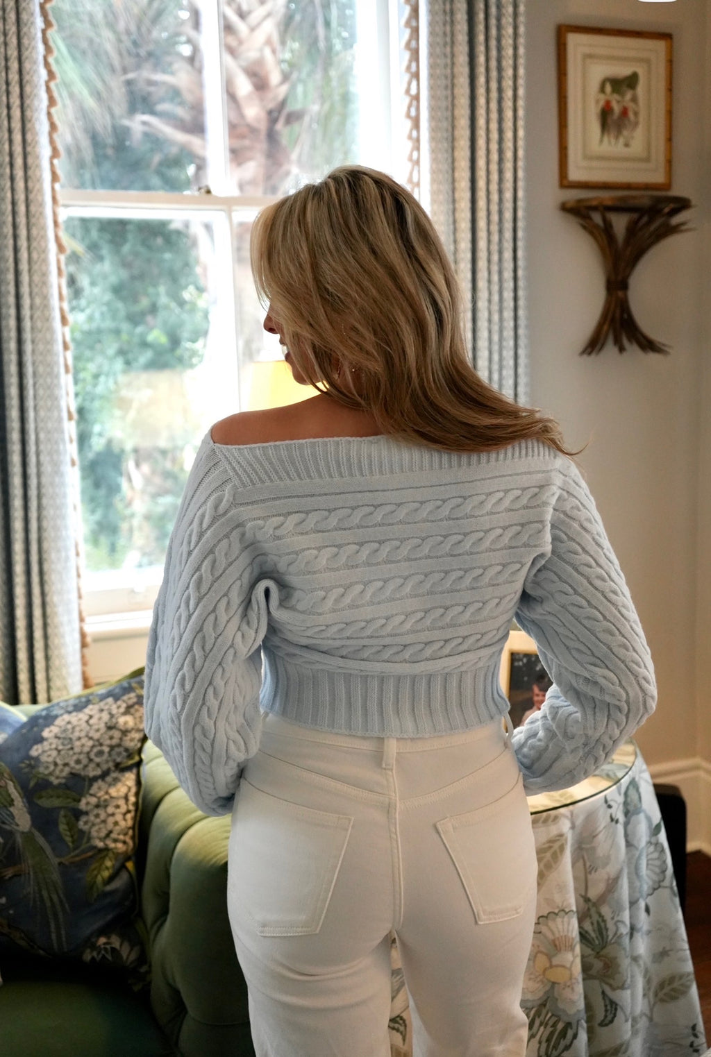 Hello Spring Sweater - Blue/Yellow