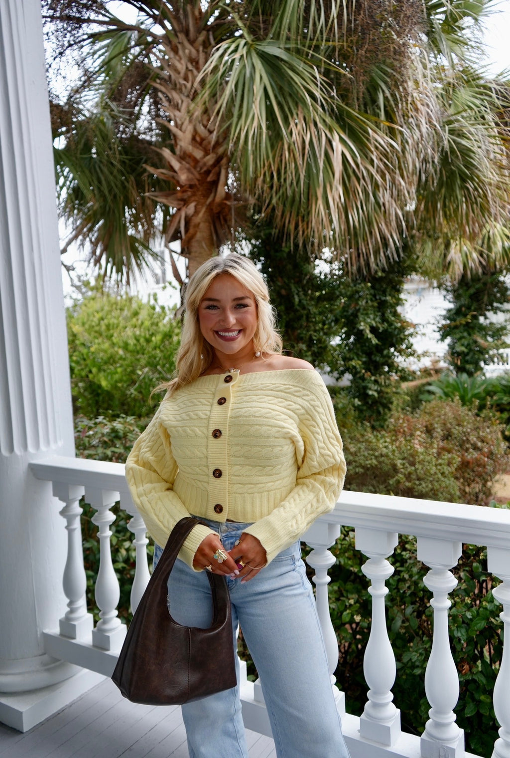 Hello Spring Sweater - Blue/Yellow
