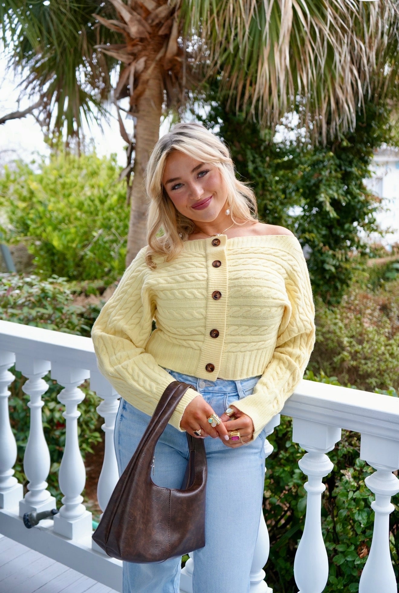 Hello Spring Sweater - Blue/Yellow