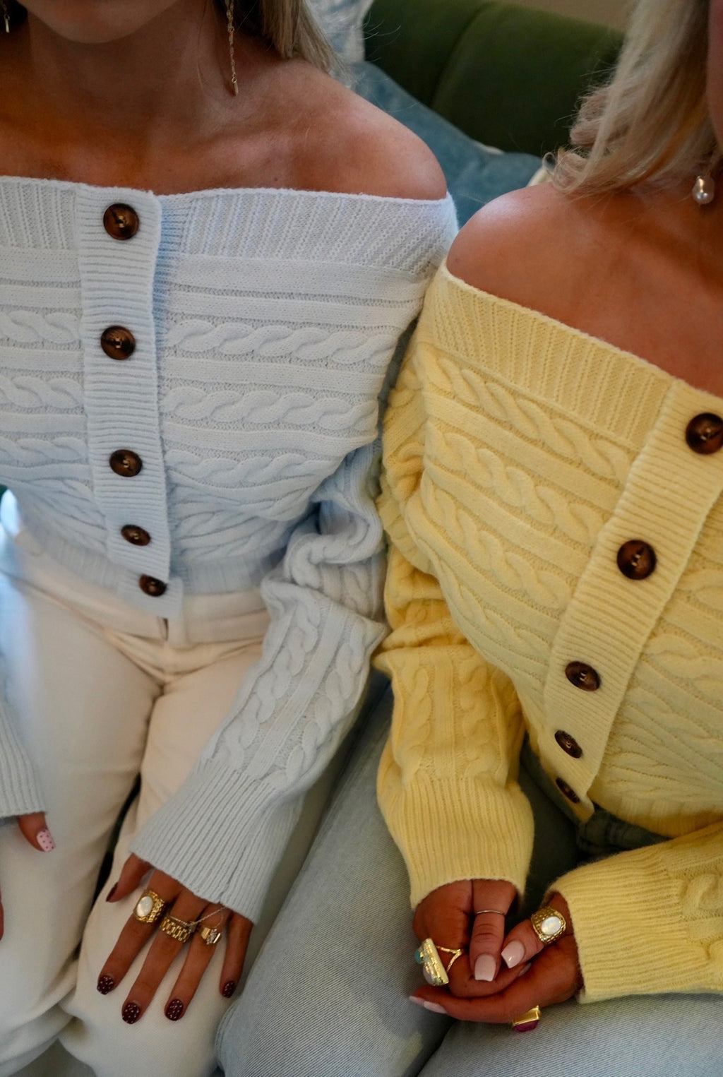 Hello Spring Sweater - Blue/Yellow