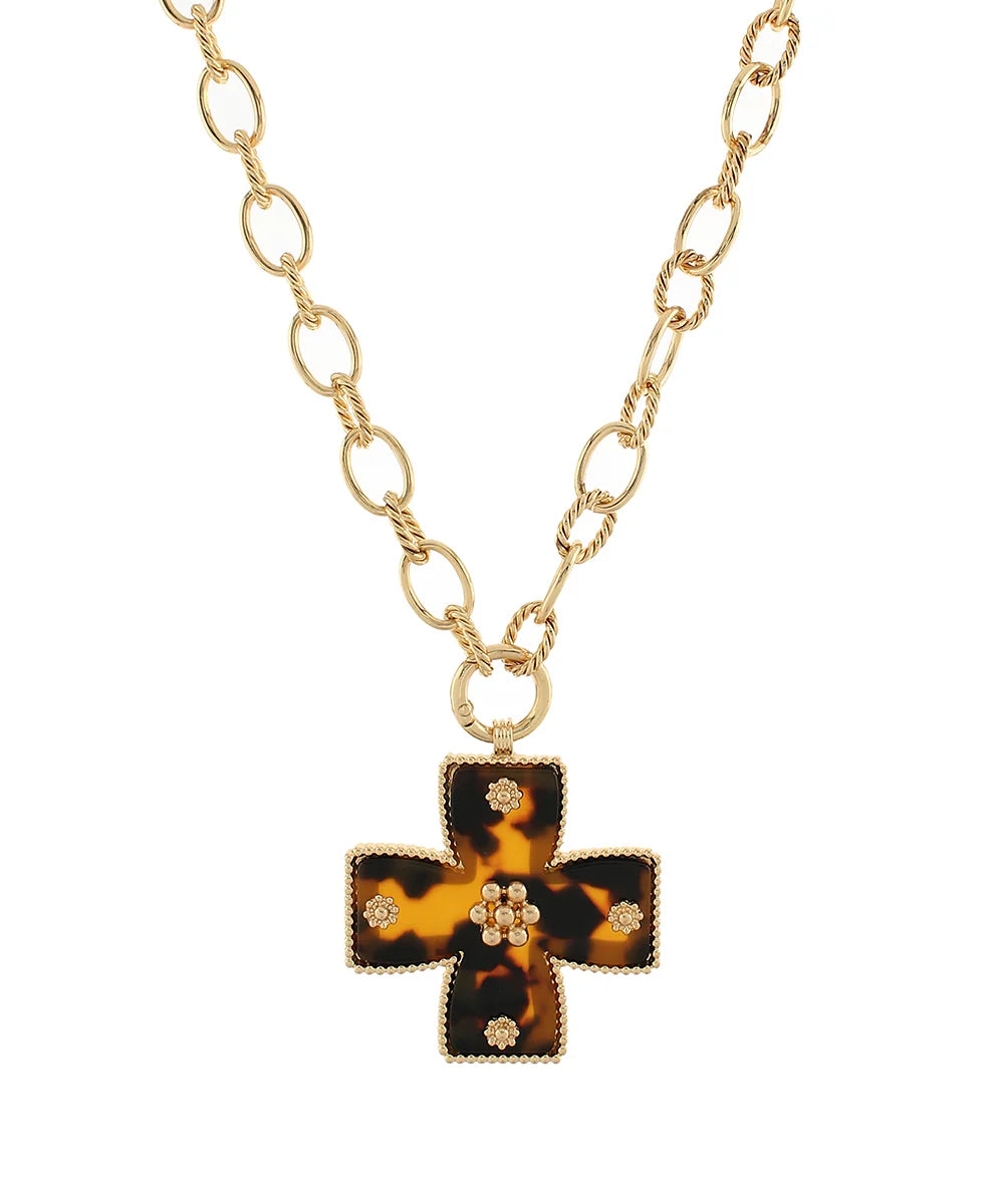 Tortoise Shell Cross Chain