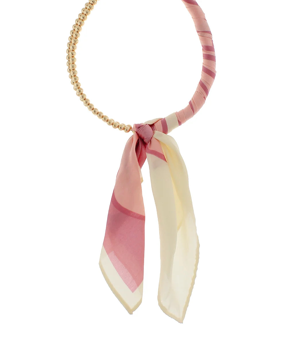 Scarf Wrapped Collar Necklace