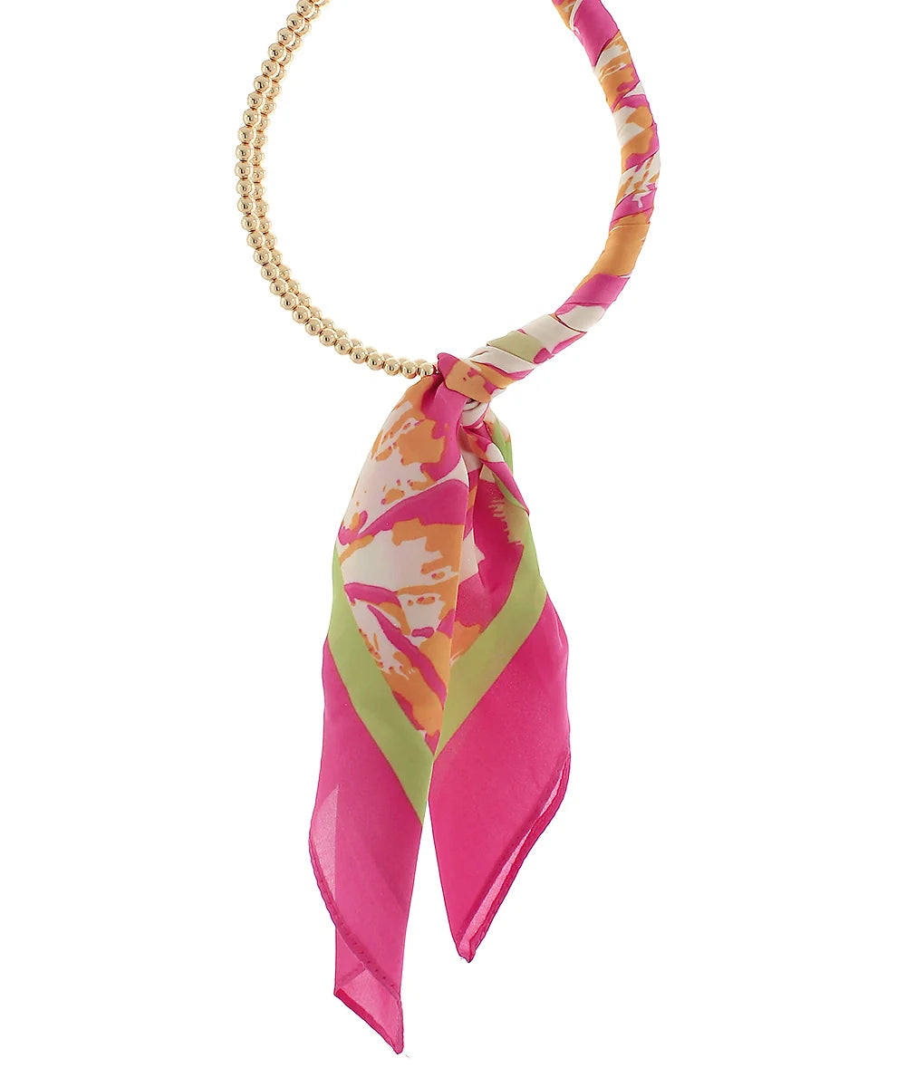 Scarf Wrapped Collar Necklace