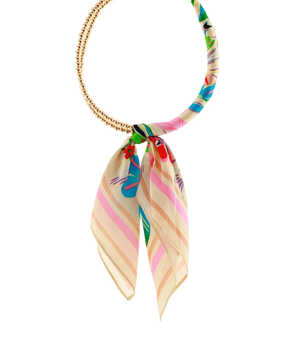 Scarf Wrapped Collar Necklace