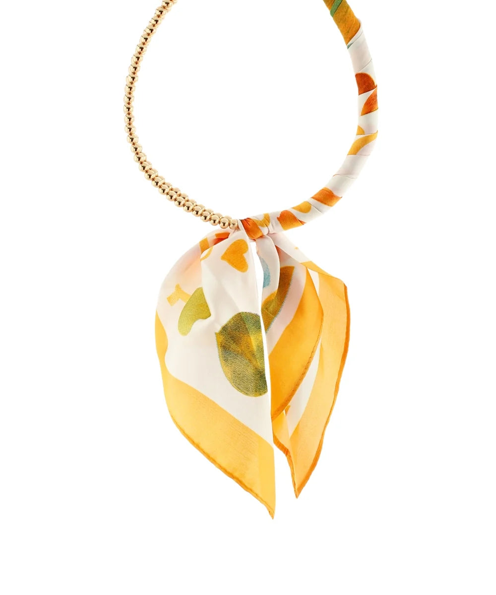 Scarf Wrapped Collar Necklace