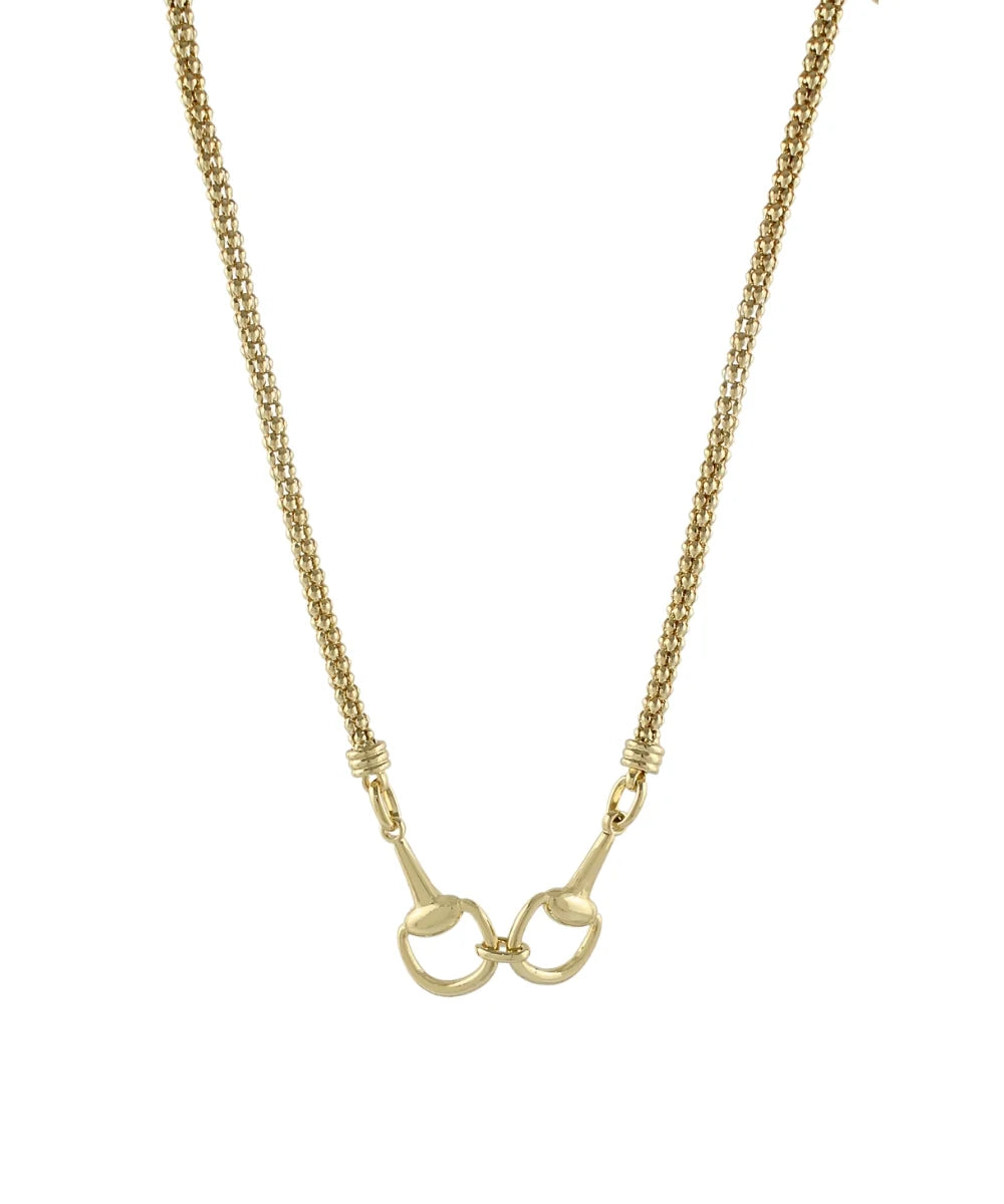 Linked Horsebit Necklace - Gold