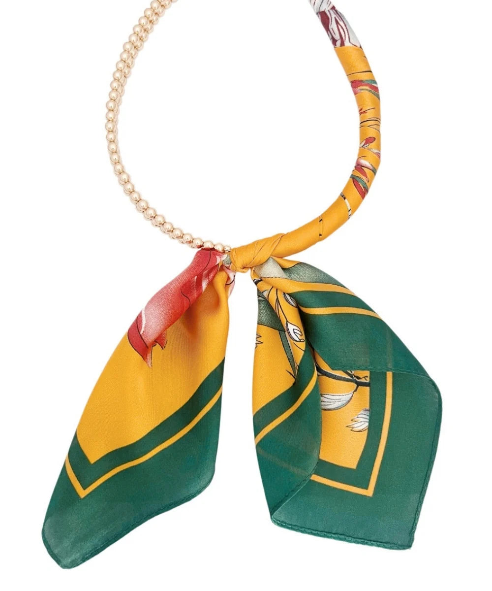 Scarf Wrapped Collar Necklace